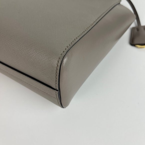 Prada Small Saffiano Gray Leather Tote - Authenticity Certified - Picture 10 of 13